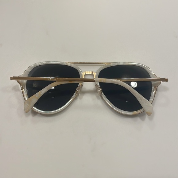 Celine White Tortoise Aviator Sunglasses - Never Worn - Picture 3 of 5